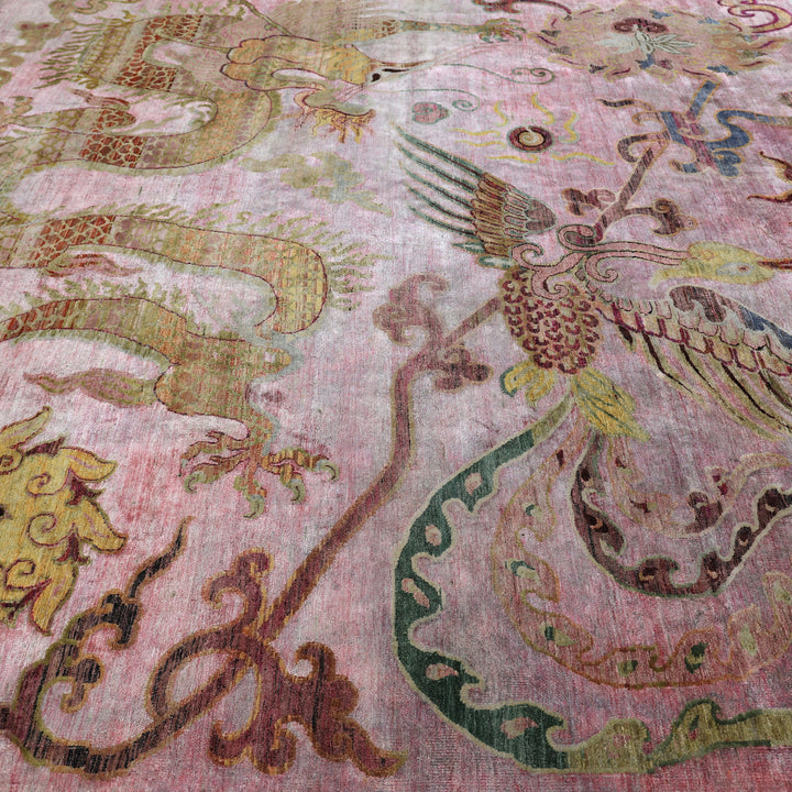 Lilac Alchemy Contemporary Silk Rug - 9'7" x 9'8"