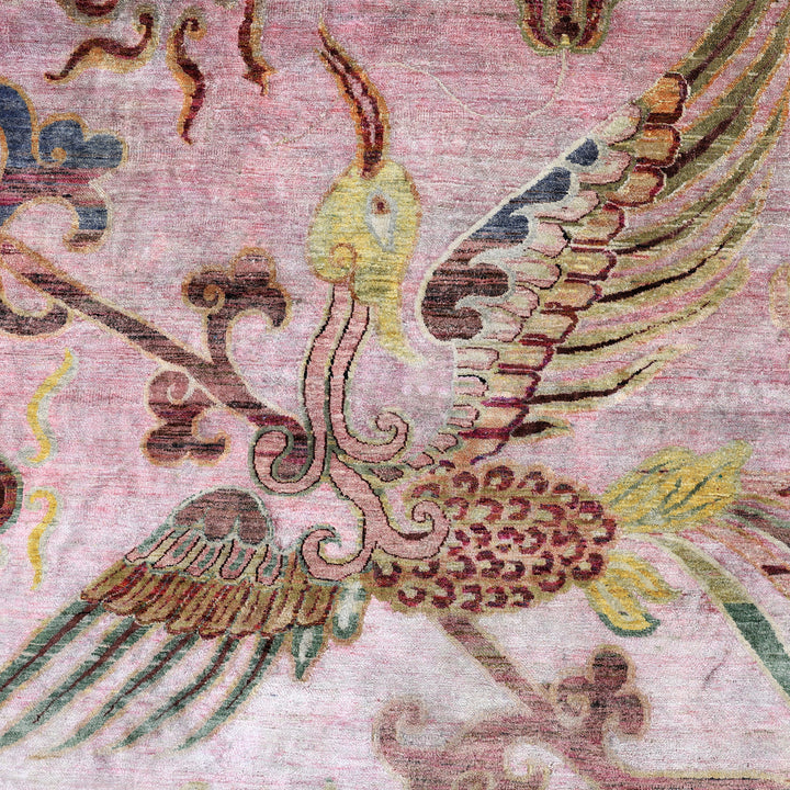 Lilac Alchemy Contemporary Silk Rug - 9'7" x 9'8"