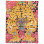 Mulitcolored Alchemy Contemporary Wool Rug - 4'1" x 5'3"