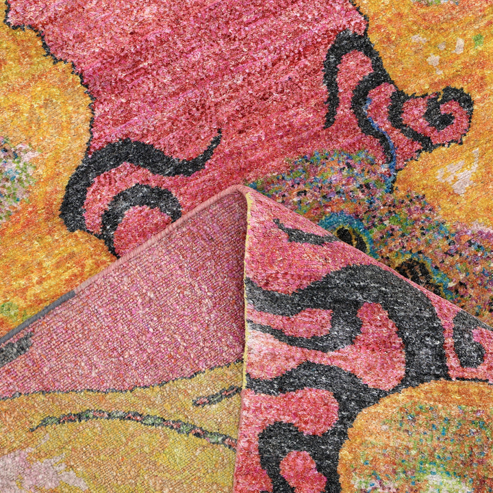 Mulitcolored Alchemy Contemporary Wool Rug - 4'1" x 5'3"