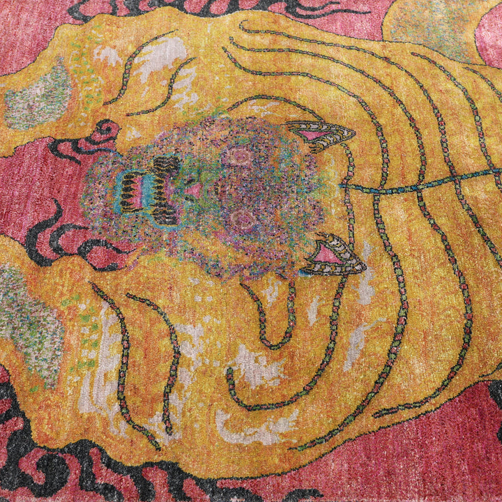 Mulitcolored Alchemy Contemporary Wool Rug - 4'1" x 5'3"