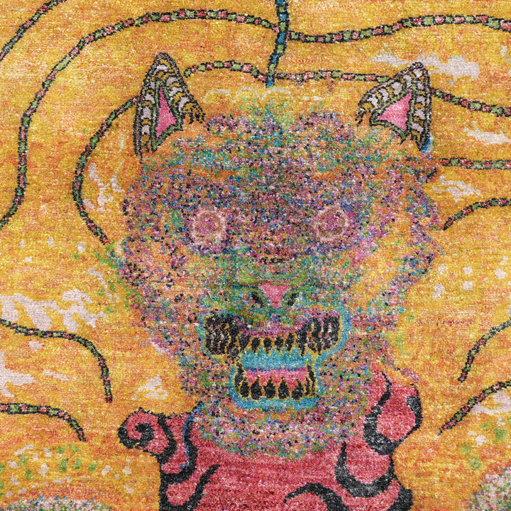 Mulitcolored Alchemy Contemporary Wool Rug - 4'1" x 5'3"