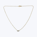 18KYG Diamond Butterfly Pendant Necklace