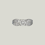 Platinum Diamond Criss-Cross Ring