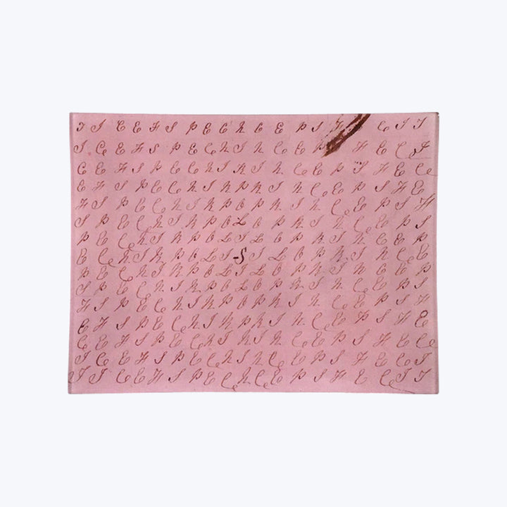Pink Script Alphabet Tray Pink