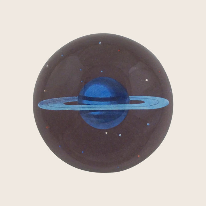 Blue Saturn Dome Paperweight