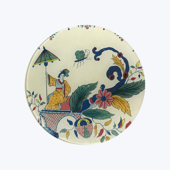 Feience Brument Round Plate Multi