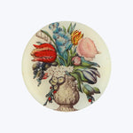 Arranged Flowers Round Plate Multi