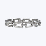 1990s Platinum Diamond Link Bracelet