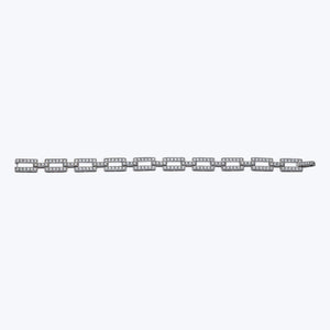 1990s Platinum Diamond Link Bracelet - hover