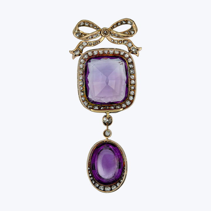 Belle Epoque Platinum and 18KYG, Amethyst, and Diamond Pendant