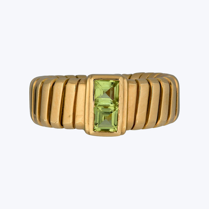 Bulgari 18KYG, Peridot Ring