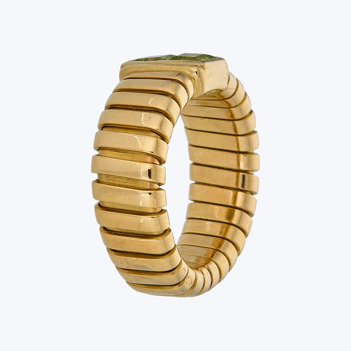 Bulgari 18KYG, Peridot Ring