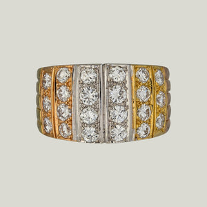 1970s Van Cleef & Arpels 18KYRWG Diamond Ring