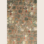Multicolored Contemporary Wool Silk Blend Rug