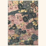 Multicolored Contemporary Wool Silk Blend Rug