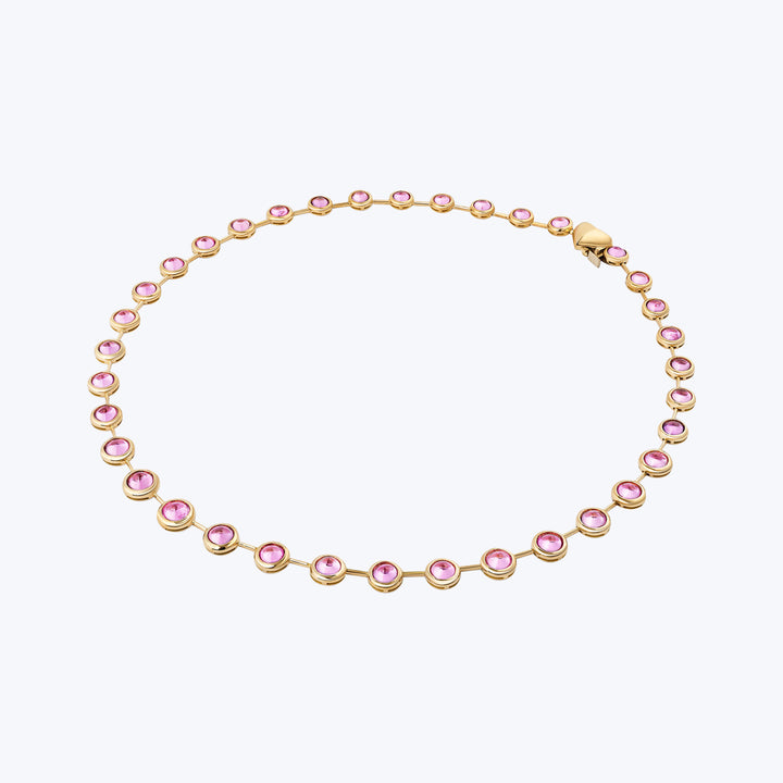 Pink Sapphire Cloud Necklace