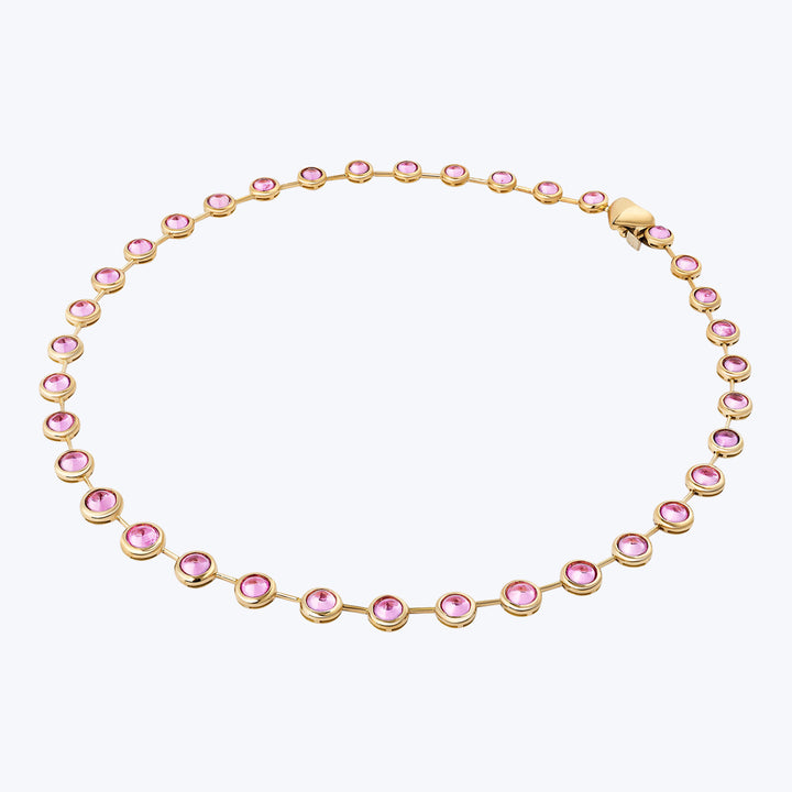 Pink Sapphire Cloud Necklace