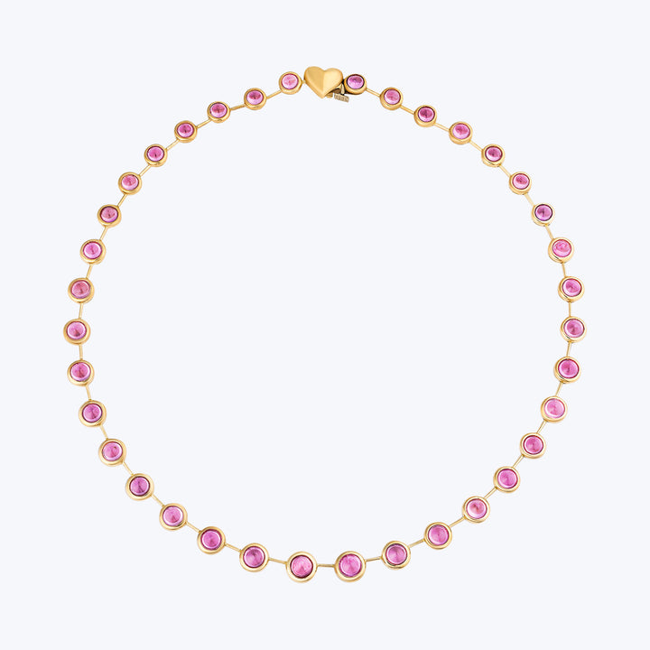 Pink Sapphire Cloud Necklace