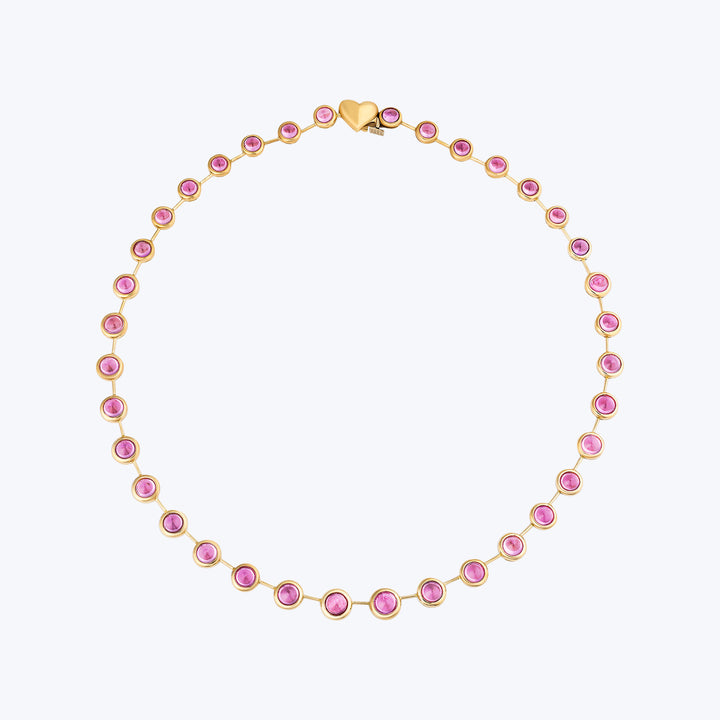 Pink Sapphire Cloud Necklace