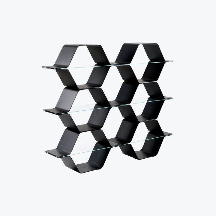 Honeycomb Modular Shelving Black / Thin Triple Row
