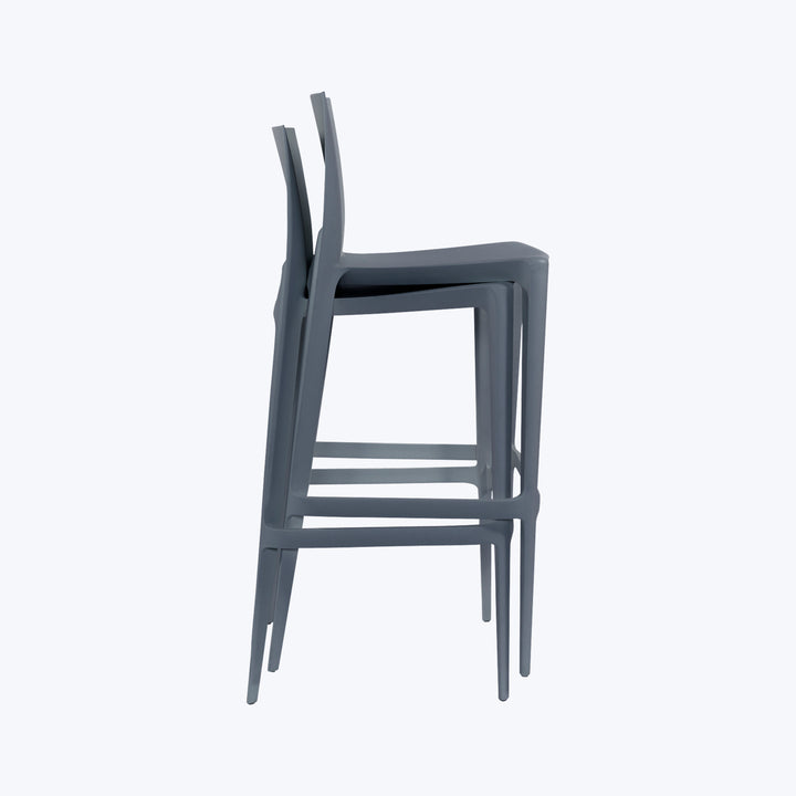 Bellini Stools, Set of 2 Bar / Dark Grey