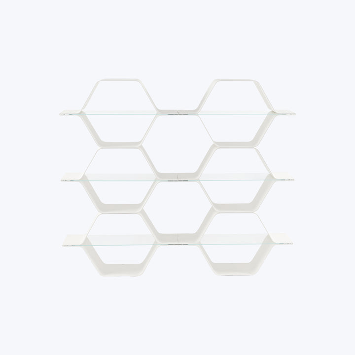 Honeycomb Modular Shelving White / Thin Triple Row