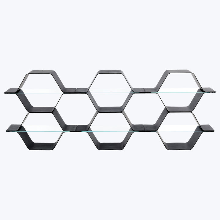 Honeycomb Modular Shelving Black / Double Row