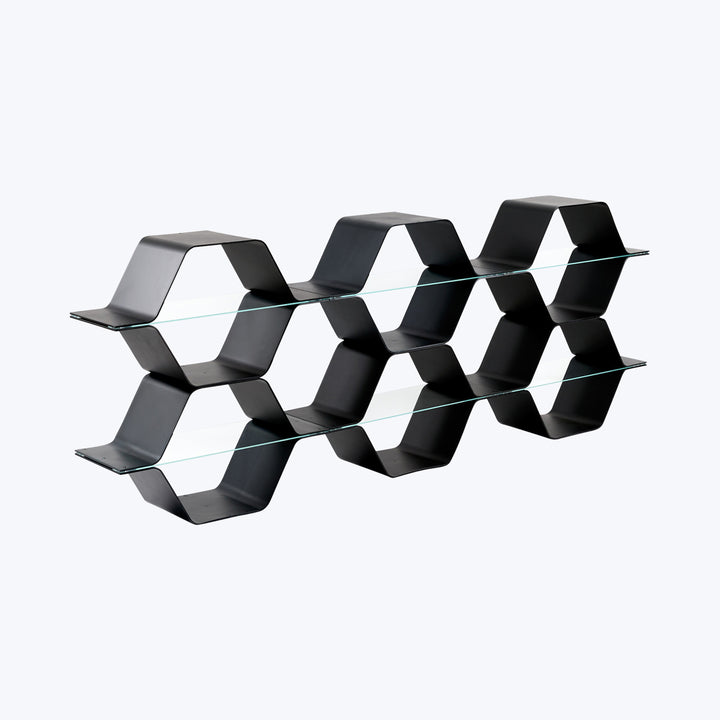 Honeycomb Modular Shelving Black / Double Row