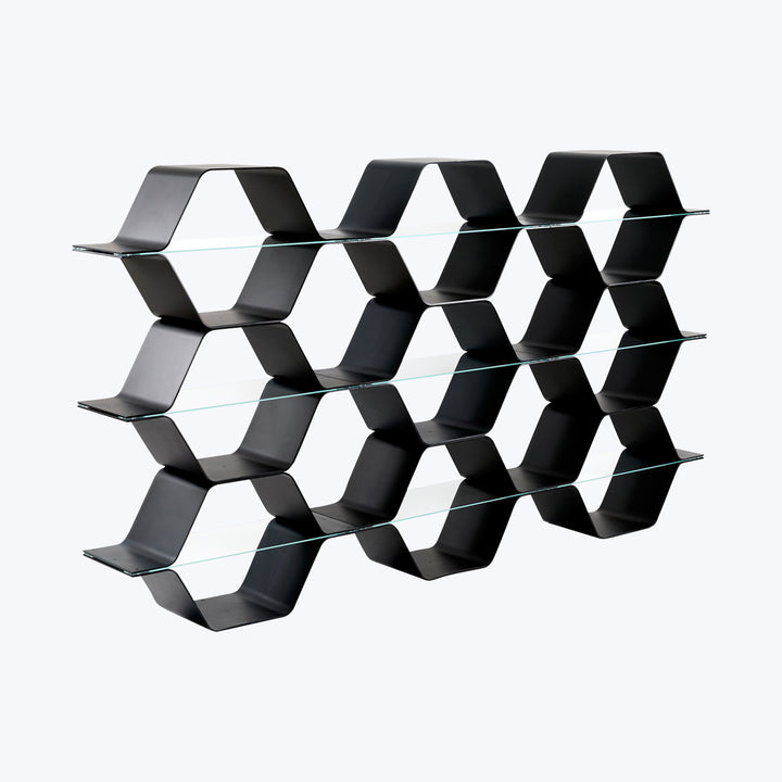 Honeycomb Modular Shelving Black / Wide Triple Row