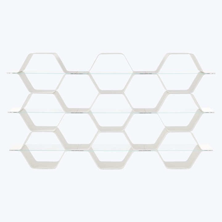 Honeycomb Modular Shelving White / Wide Triple Row