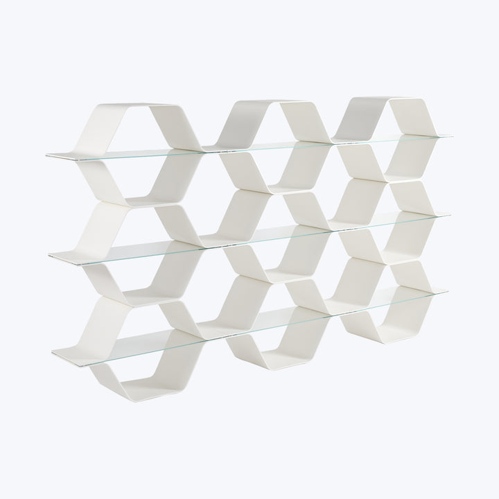 Honeycomb Modular Shelving White / Wide Triple Row