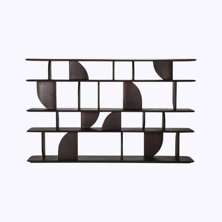 Geometric Rack Teak Brown