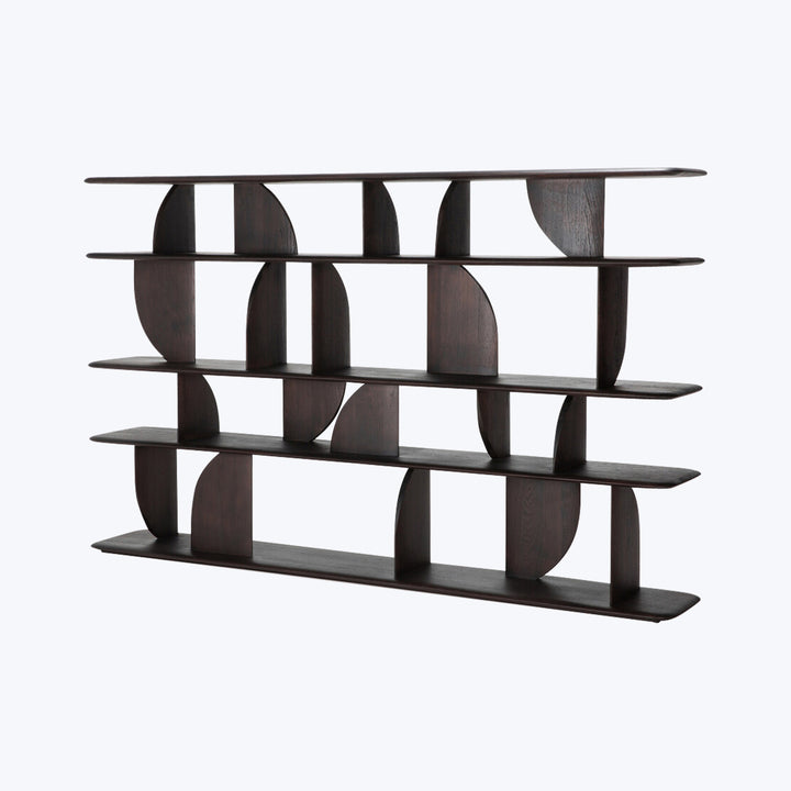 Geometric Rack Teak Brown