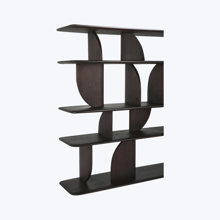 Geometric Rack Teak Brown