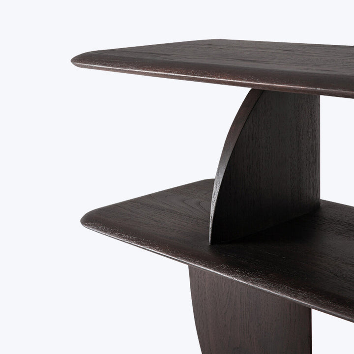 Geometric Rack Teak Brown