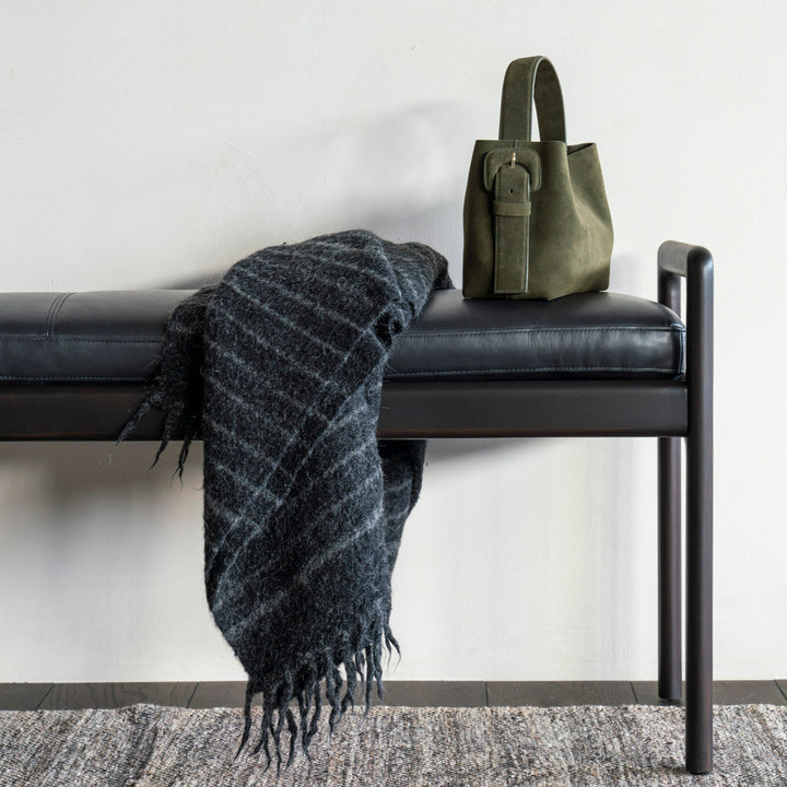 Jack Bench Black Leather