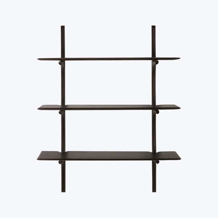 PI Wall Shelf Mahogany Dark Brown / 3-Shelf