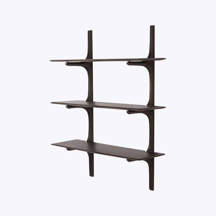 PI Wall Shelf Mahogany Dark Brown / 3-Shelf