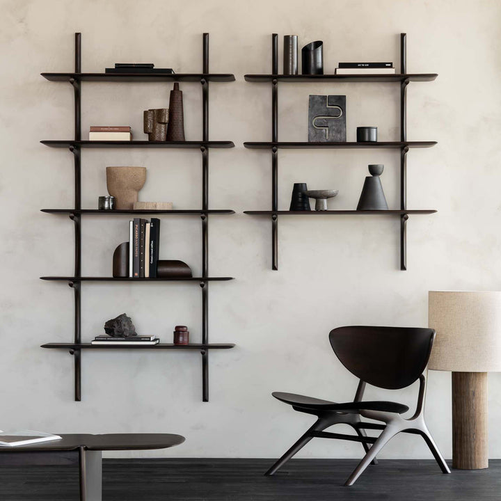 PI Wall Shelf Mahogany Dark Brown / 3-Shelf