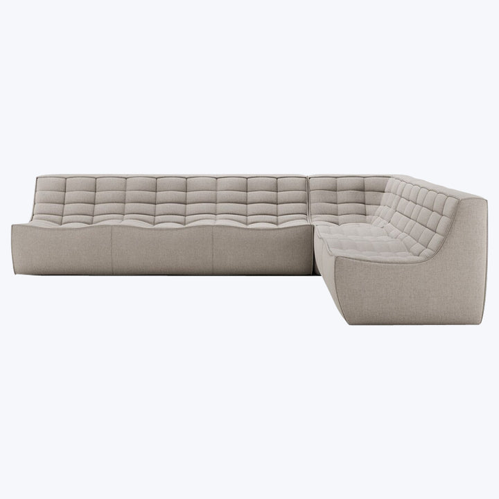 N701 Modular Square-Corner Sectional Right Facing / 6-Seater / Ecru Eco