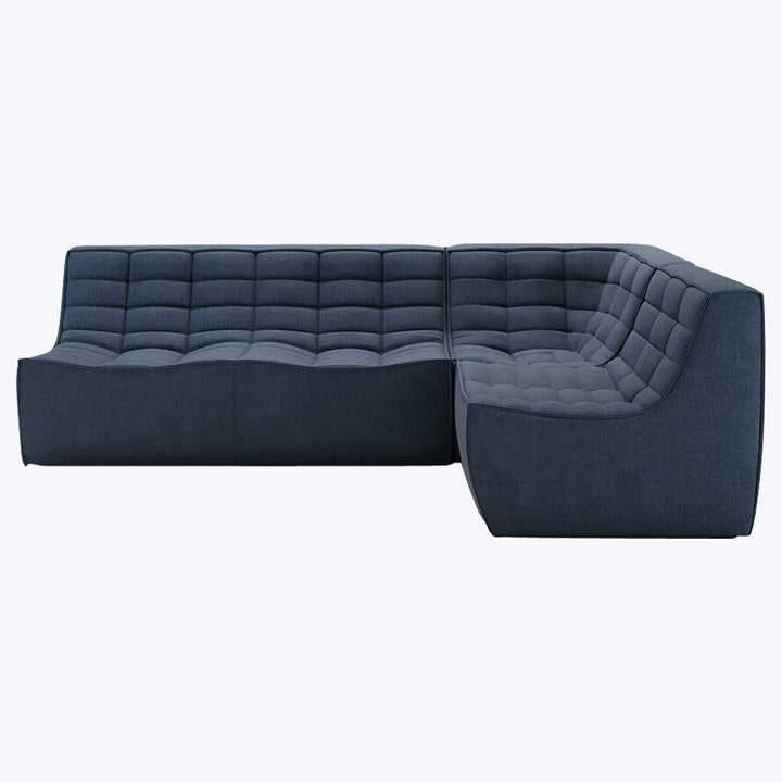 N701 Modular Square-Corner Sectional Right Facing / 4-Seater / Graphite Eco