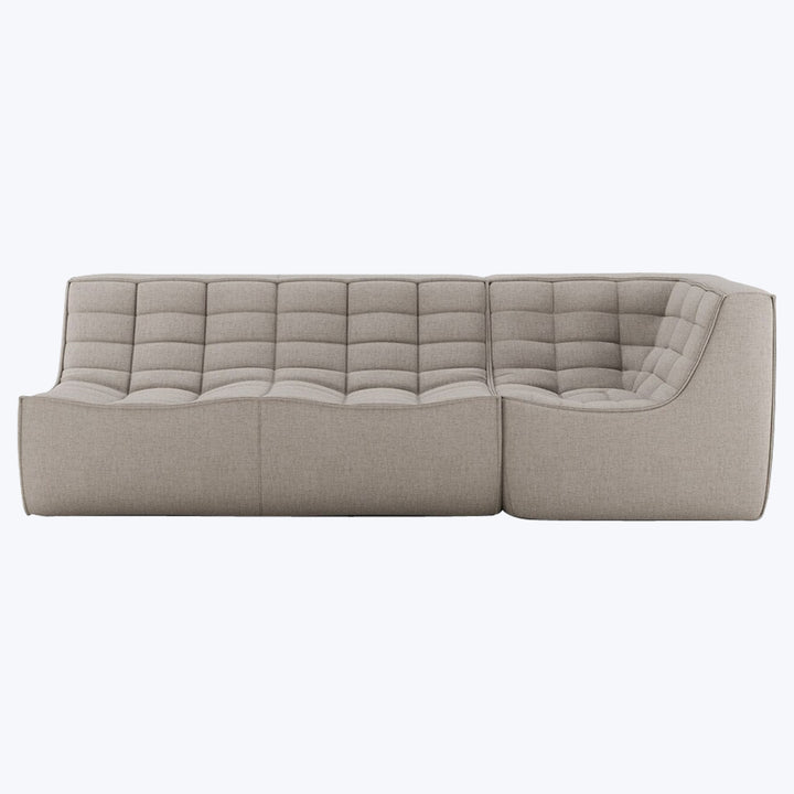 N701 Modular Square-Corner Sectional Right Facing / 3-Seater / Ecru Eco