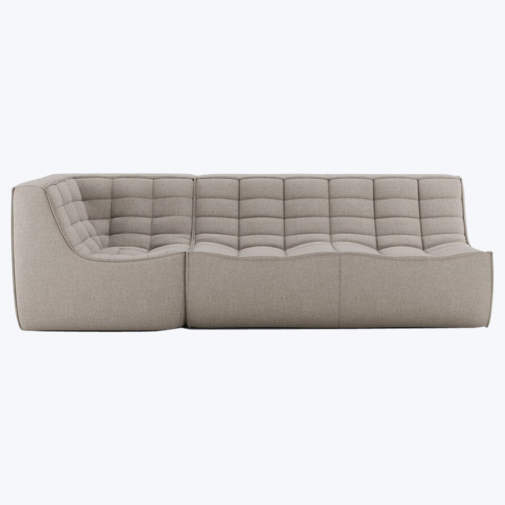 N701 Modular Square-Corner Sectional Left Facing / 3-Seater / Ecru Eco