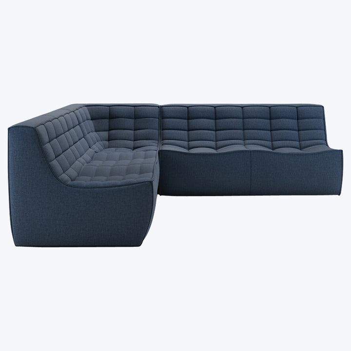 N701 Modular Square-Corner Sectional Left Facing / Symmetrical 5-Seater / Graphite Eco