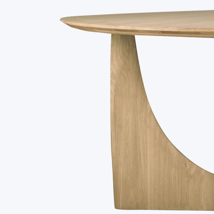 Oak Geometric Round Dining Table