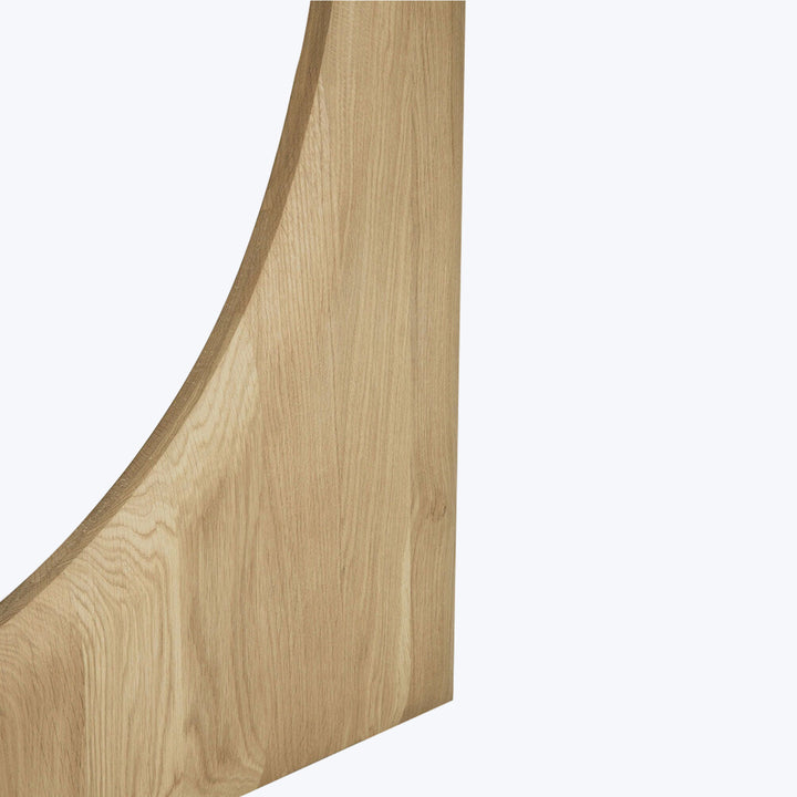 Oak Geometric Round Dining Table