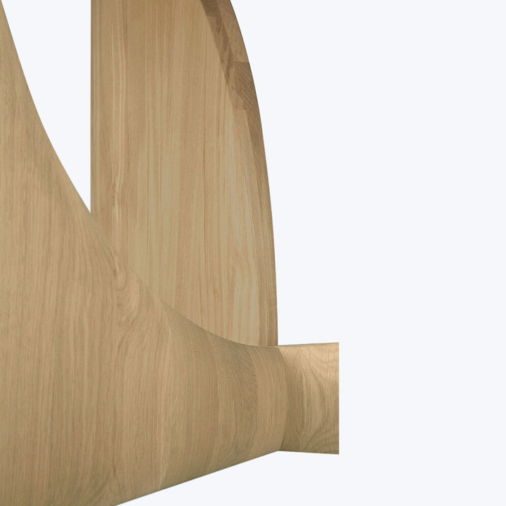 Oak Geometric Round Dining Table