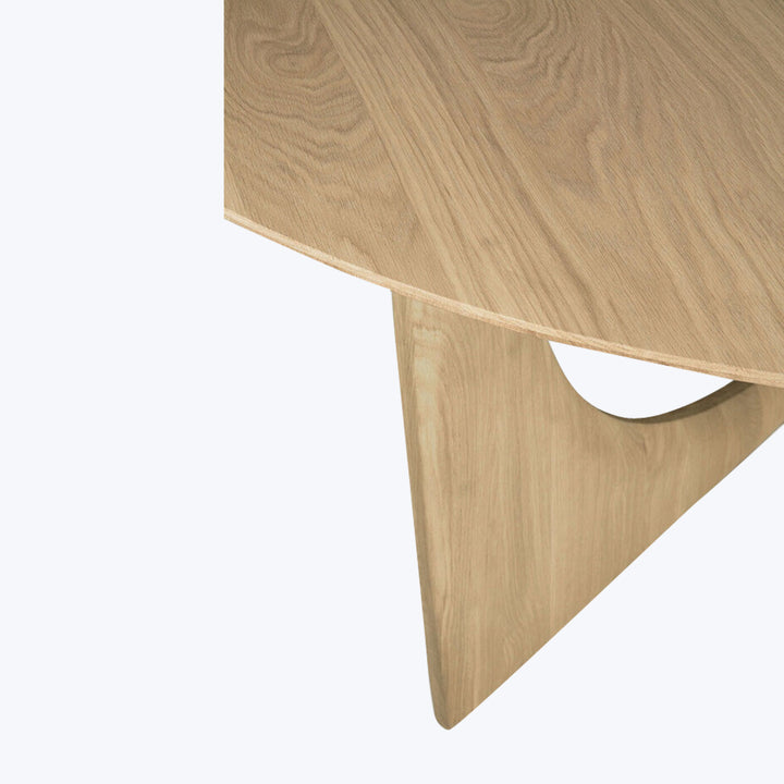 Oak Geometric Round Dining Table