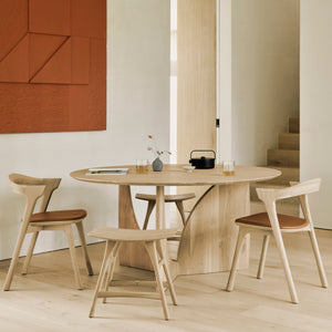 Oak Geometric Round Dining Table - hover